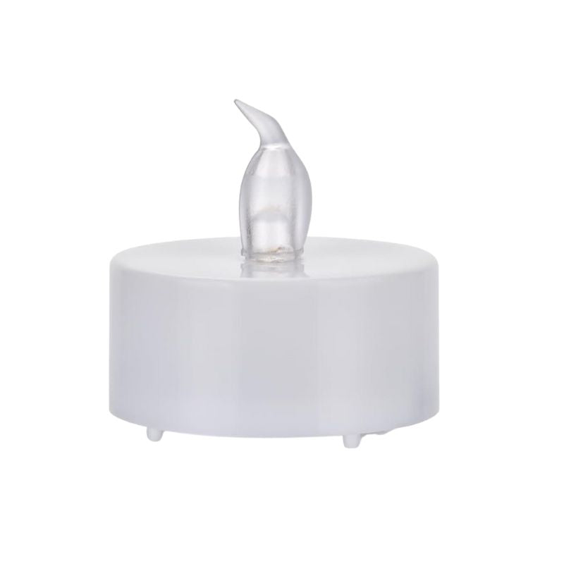 Bougie LED Effet Flamme Scintillante, Bougie LED Blanche