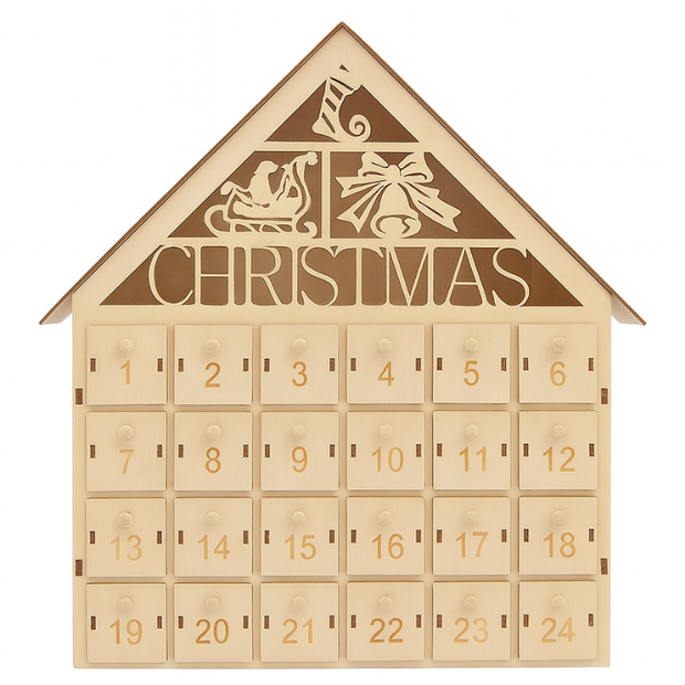 Calendrier De L’Avent Décoratif En Forme De Maison De Noël, Calendrier de l'Avent