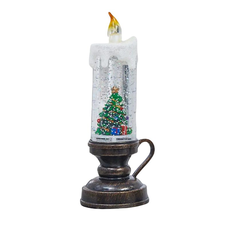 Décoration de Noël Bougie LED Scintillante à Paillettes, décoration de noël bougie 