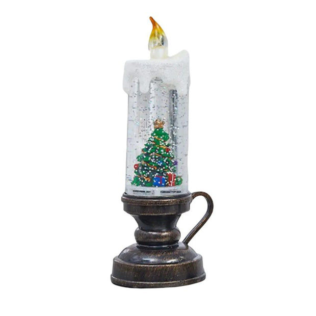 Décoration de Noël Bougie LED Scintillante à Paillettes, décoration de noël bougie 