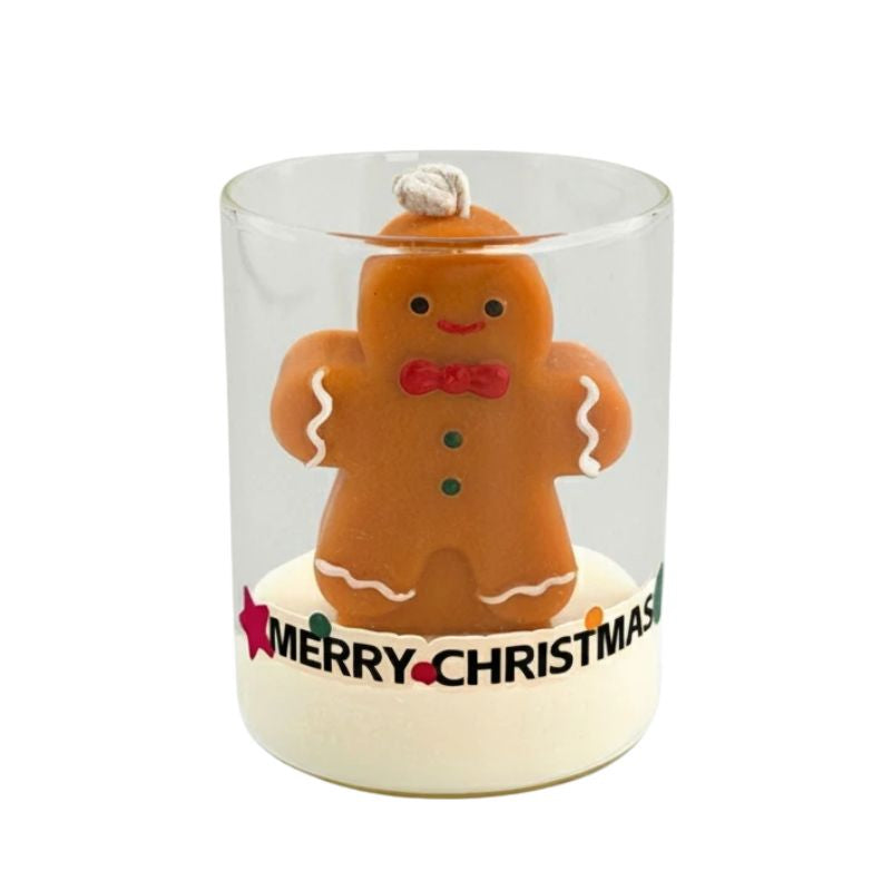 Décoration de Noël Bougie Pain d’Épices Parfumée, décoration de Noël Pain d'Épices