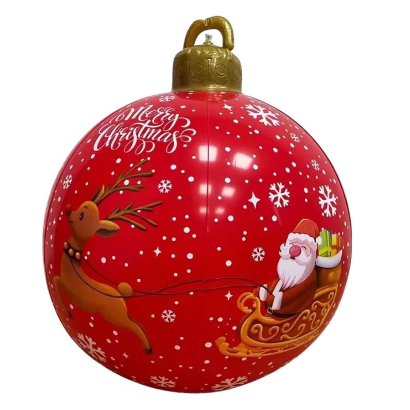 Décoration de Noël Boule Géante Gonflable Renne, décoration boule géante