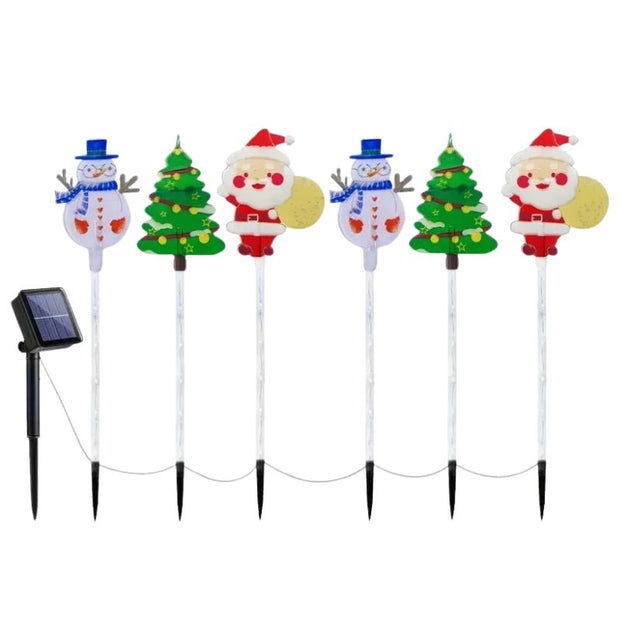 Décoration de Noël Personnages Lumineux À Énergie Solaire, décoration de Noël lumineux