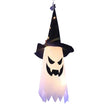 Décorations Halloween Fantôme Lumineux avec Chapeau de Sorcière