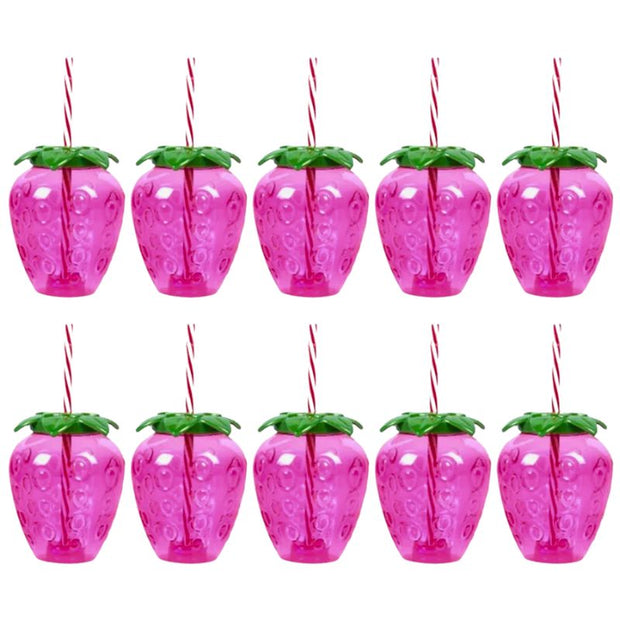 Décorations Été Gobelets Fraise 10 Pièces
