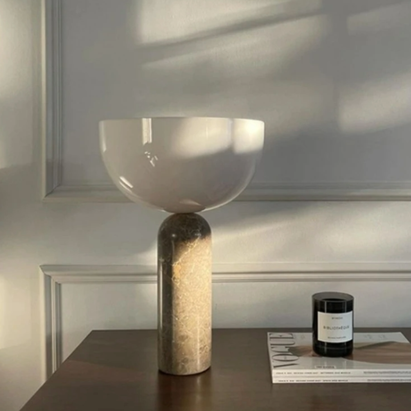 Lampe Champignon Design En Marbre Style Danois