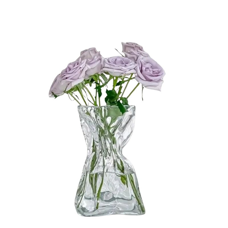 Vase en Cristal Transparent pour Plantes Hydroponiques