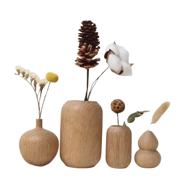 Vase en Bois Style Retro