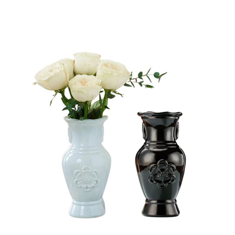 Vase Chinois en Verre Style Vintage pour Fleurs