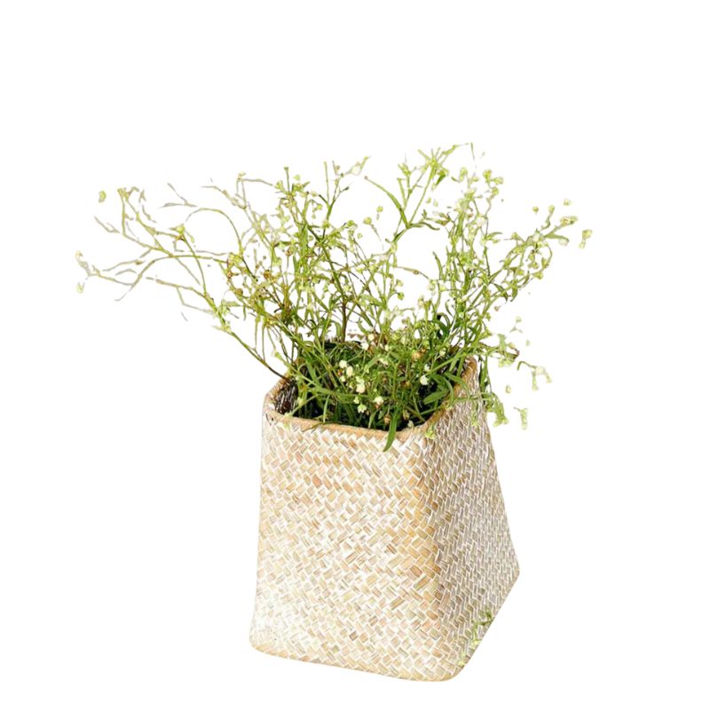Vase Maison à Fleurs Tissé en Bambou et Rotin
