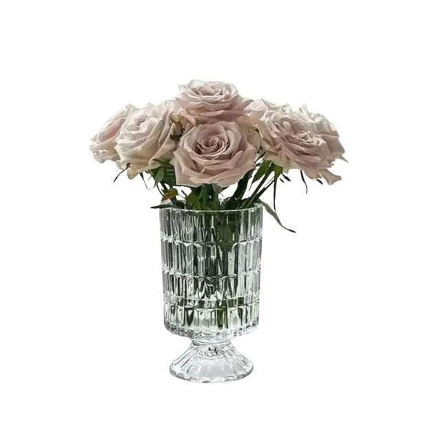 Vase en Cristal Gaufré pour Décoration de Table