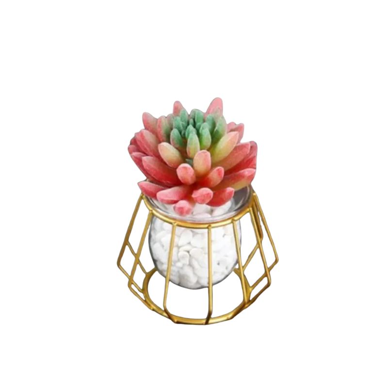 Vase Moderne en Métal et Ligne de Fer