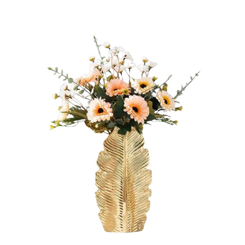 Vase en Céramique Plaqué d'Or