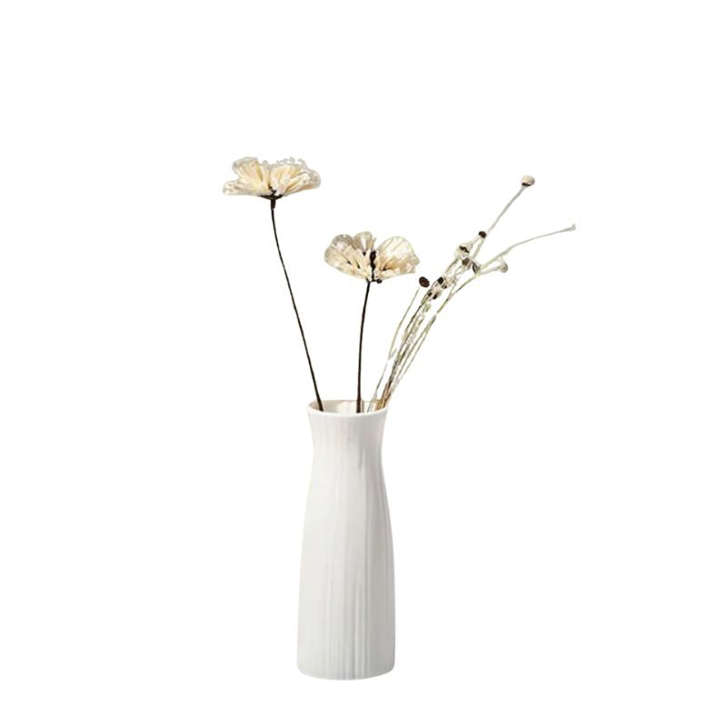 Vase Décoration en Plastique Blanc