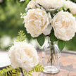 Fleur Artificielle Beige Avec Pivoines