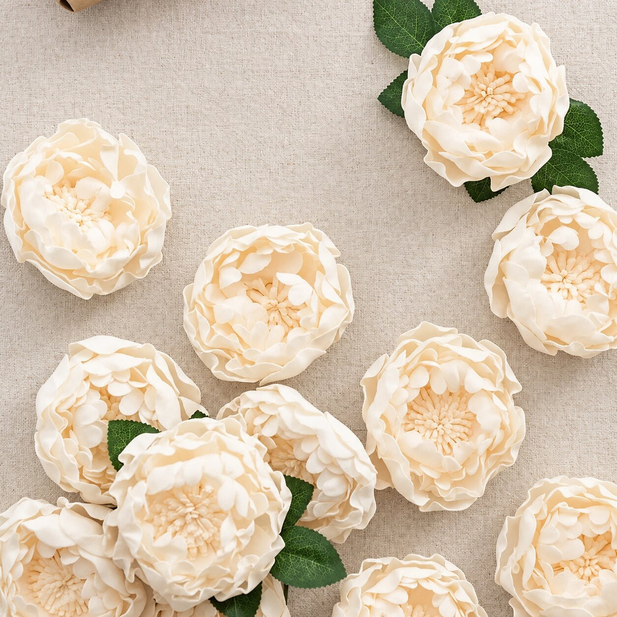 Fleur Artificielle Beige Avec Pivoines