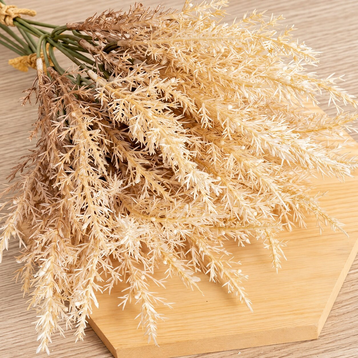Fleur Artificielle Beige Avec Tiges Séchées Pour Décor Rustique