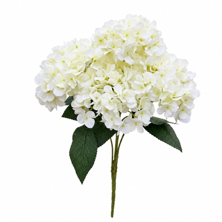 Fleur Artificielle Blanc Bouquet Hortensia
