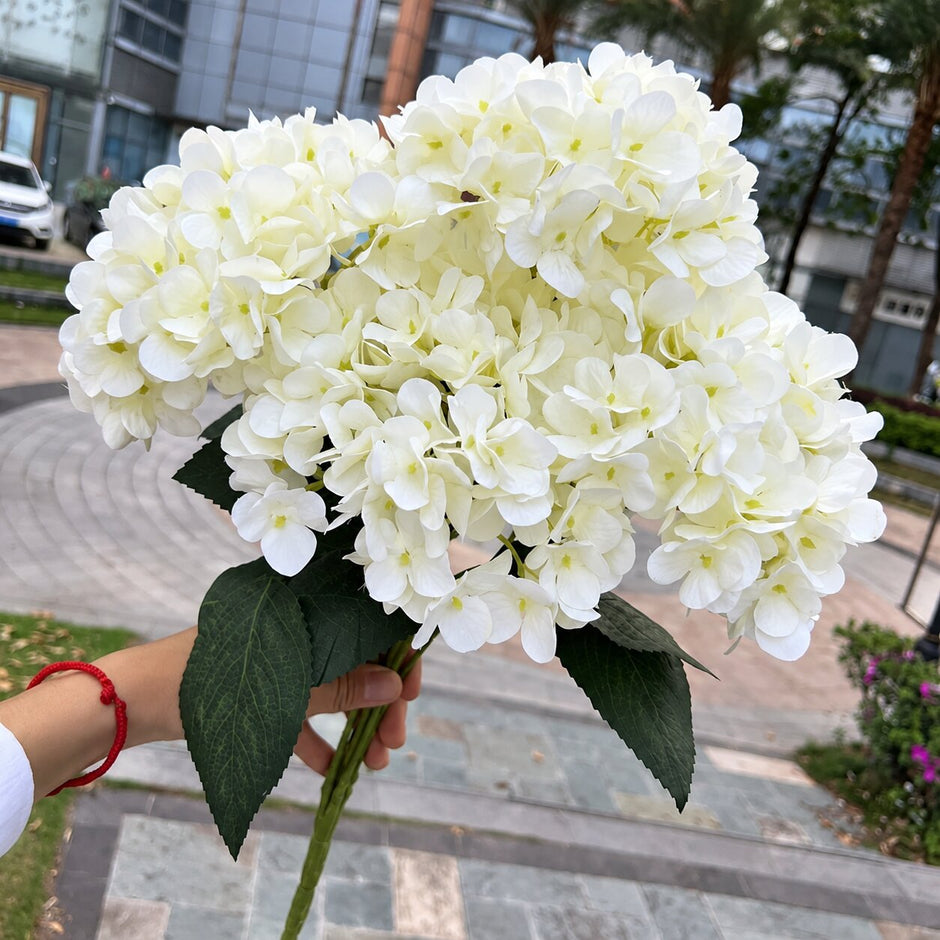 Fleur Artificielle Blanc Bouquet Hortensia