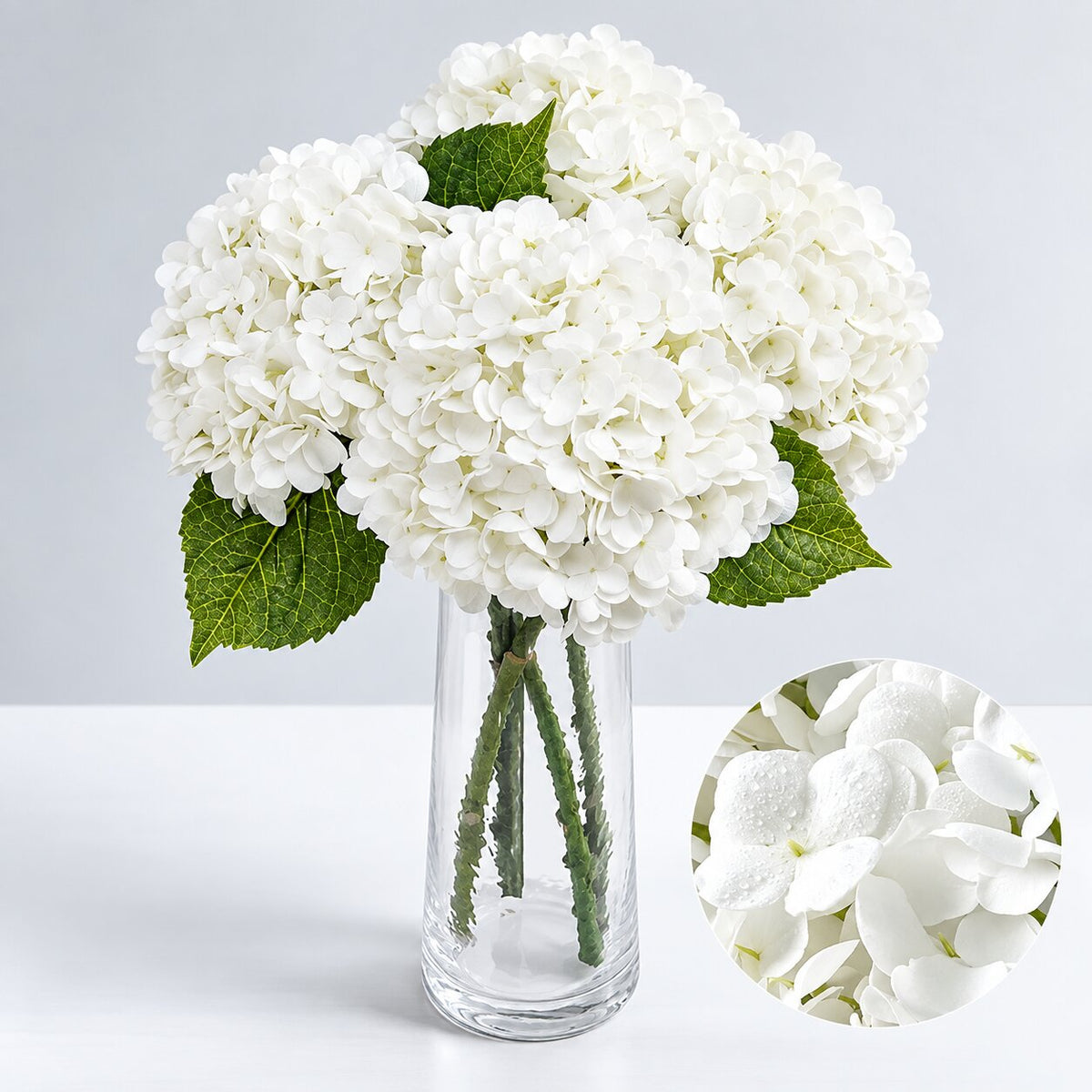 Fleur Artificielle Blanc Bouquet Hortensia Dense