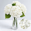 Fleur Artificielle Blanc Bouquet Hortensia Dense