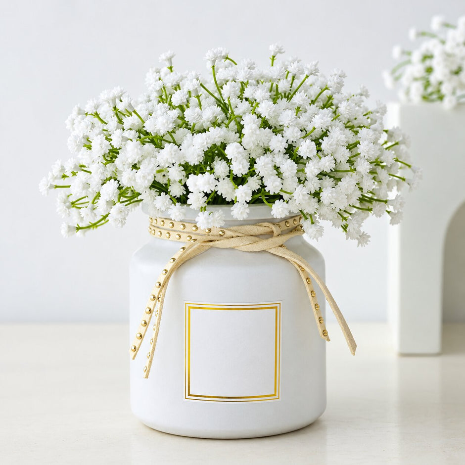 Fleur Artificielle Blanc Gypsophile Délicat