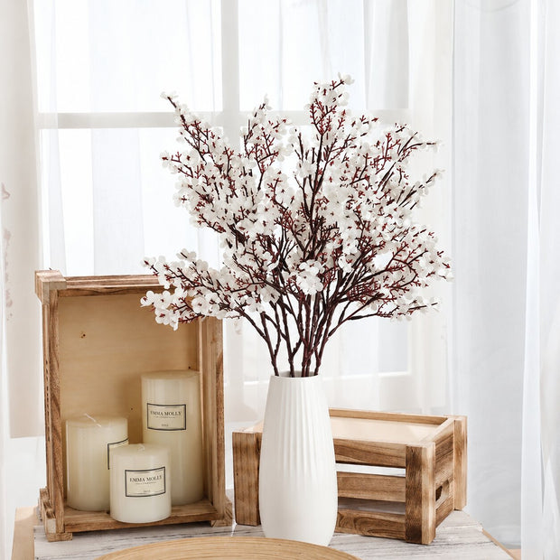 Fleur Artificielle Blanc Gypsophile En Branche Fine