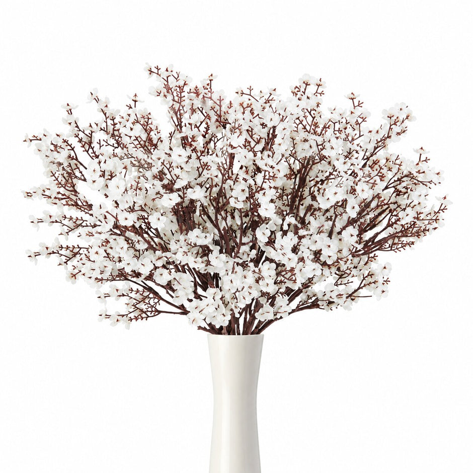 Fleur Artificielle Blanc Gypsophile En Branche Fine