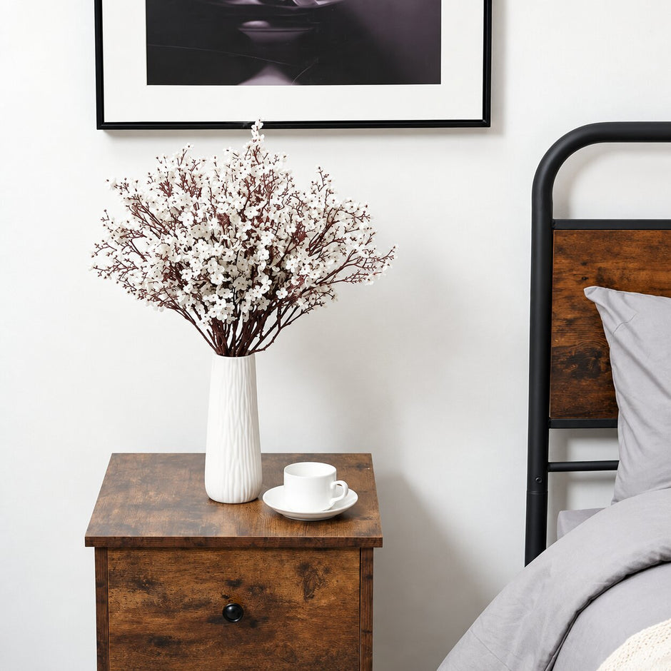 Fleur Artificielle Blanc Gypsophile En Branche Fine