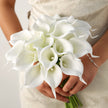 Fleur Artificielle Blanc Lys Calla En Bouquet Chic