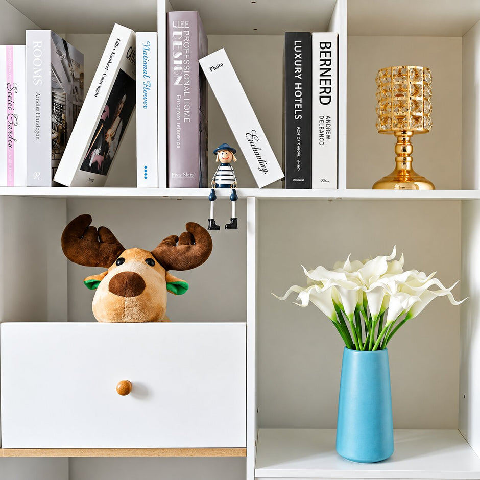Fleur Artificielle Blanc Lys Calla En Bouquet Chic