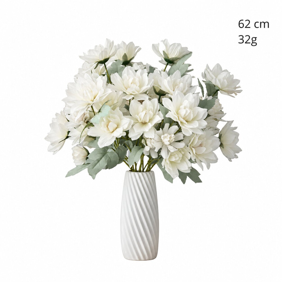 Fleur Artificielle Blanc Pivoine En Bouquet Chic