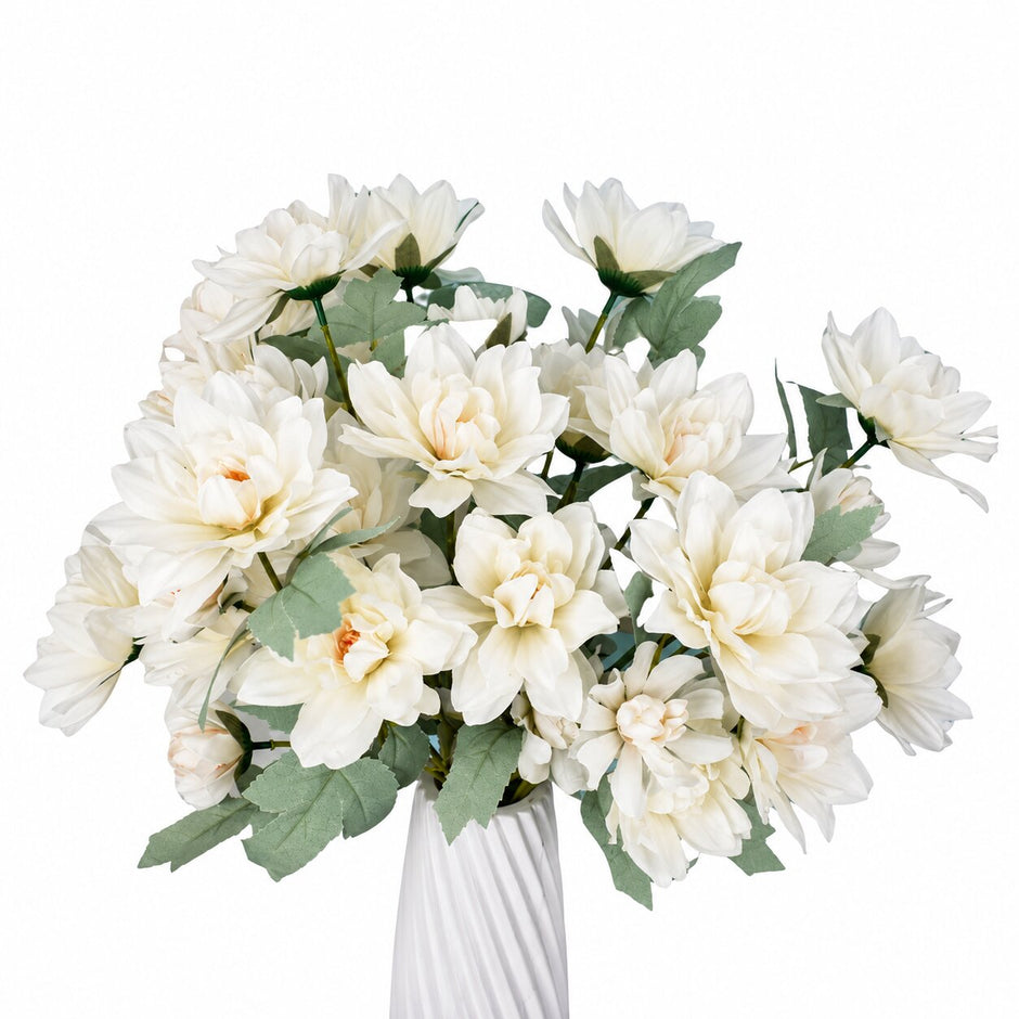 Fleur Artificielle Blanc Pivoine En Bouquet Chic