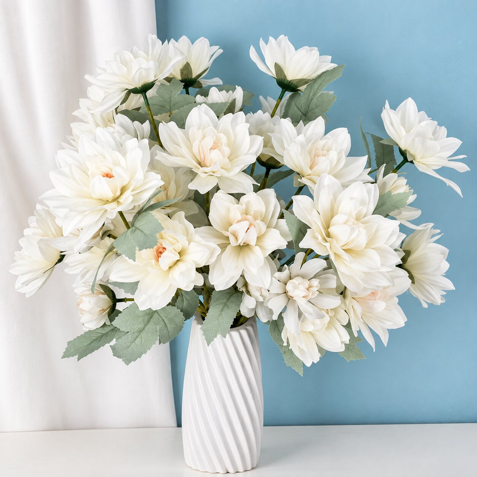 Fleur Artificielle Blanc Pivoine En Bouquet Chic