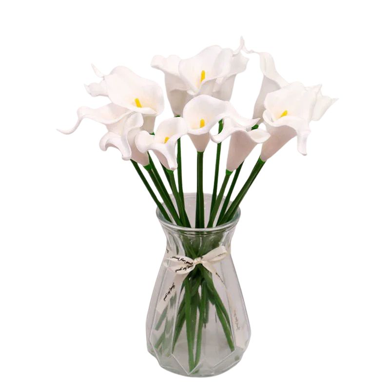 Fleur Artificielle Beige Avec Callas Réalistes Pour Ambiance Épurée, fleur artificielle beige décorative 