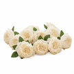 Fleur Artificielle Beige Avec Pivoines, bouquet de pivoines crème avec feuilles vertes