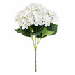 Fleur Artificielle Blanc Bouquet Hortensia Dense, bouquet d’hortensias blancs avec feuilles vertes