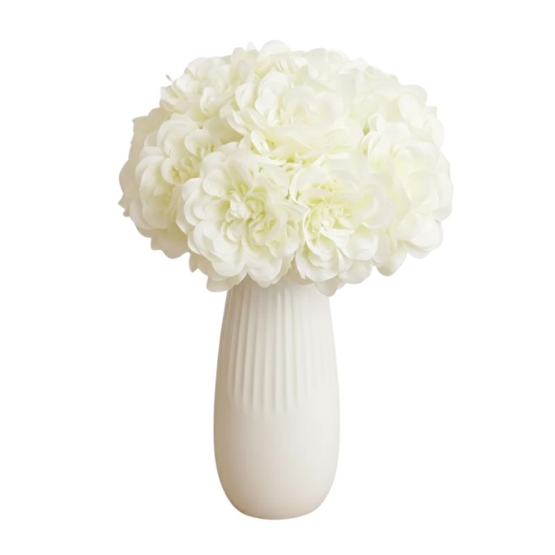 Fleur Artificielle Blanc Pivoine Effet Soie Élégant, fleur artificielle blanche décorative