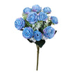 Fleur Artificielle Bleu Bouquet Roses Dégradées, Fleur Artificielle Bleu 