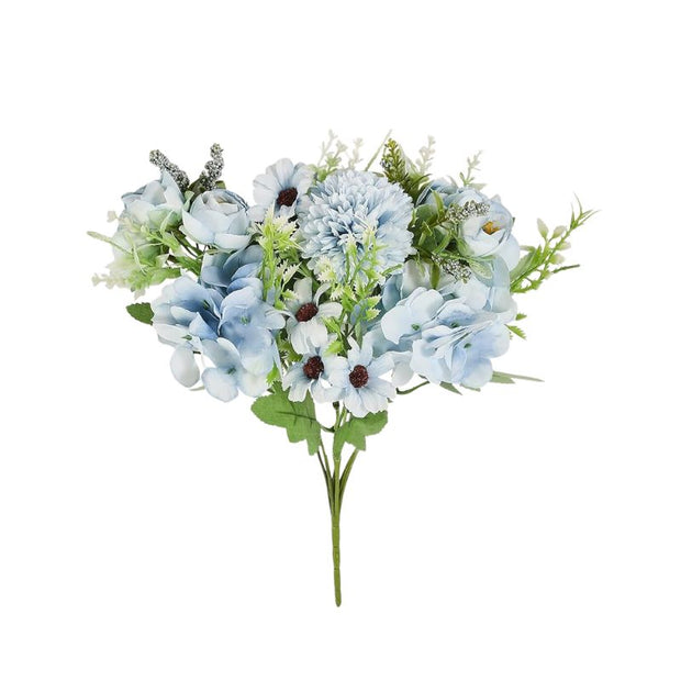 Fleur Artificielle Bleu Composition Élégante, fleur artificielle bleu décorative