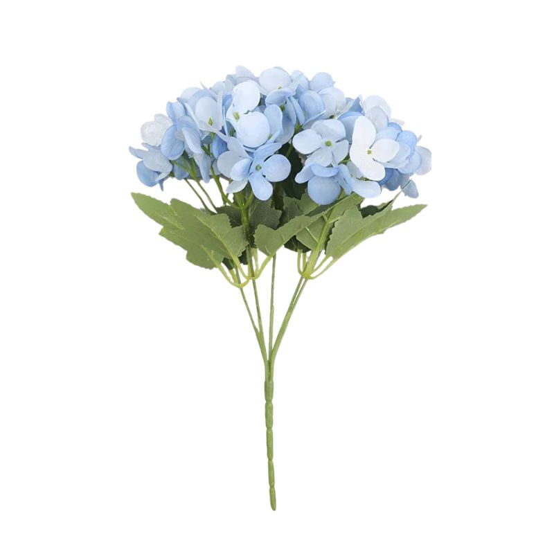 Fleur Artificielle Bleu Hortensia En Bouquet, fleur artificielle bleu décorative