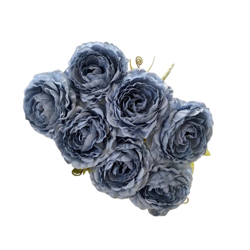 Fleur Artificielle Bleu avec des Roses Multiples, Fleur Artificielle Bleu 