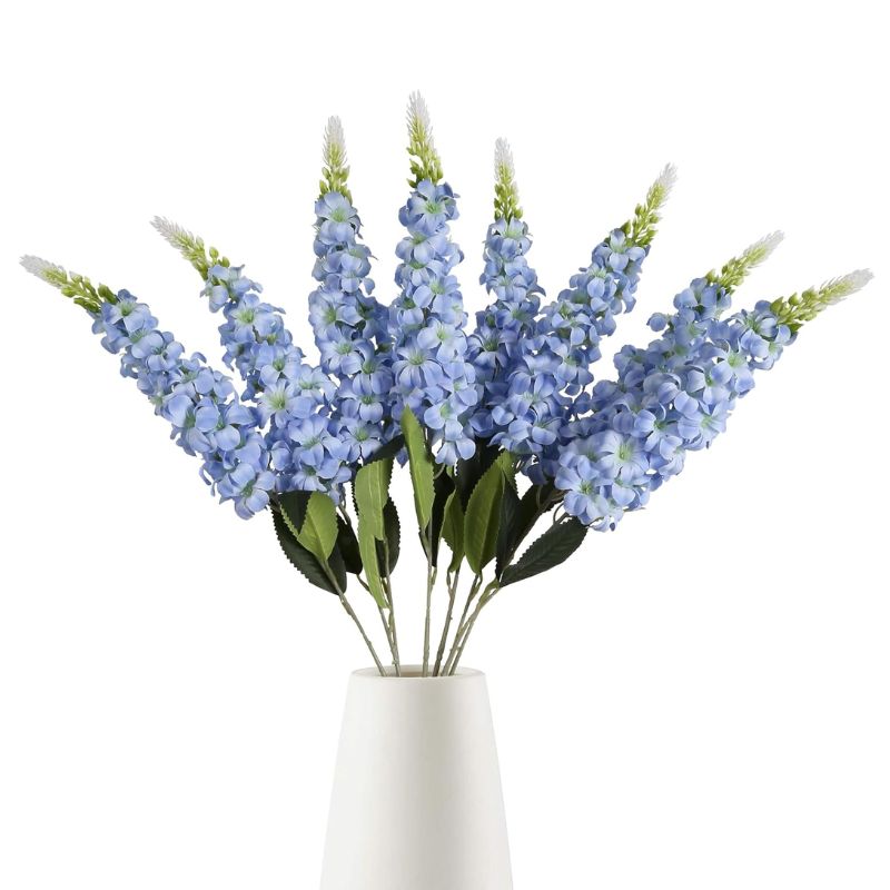 Fleur Artificielle Bleu en Bouquet Épis Dressés, fleur artificielle bleu décorative