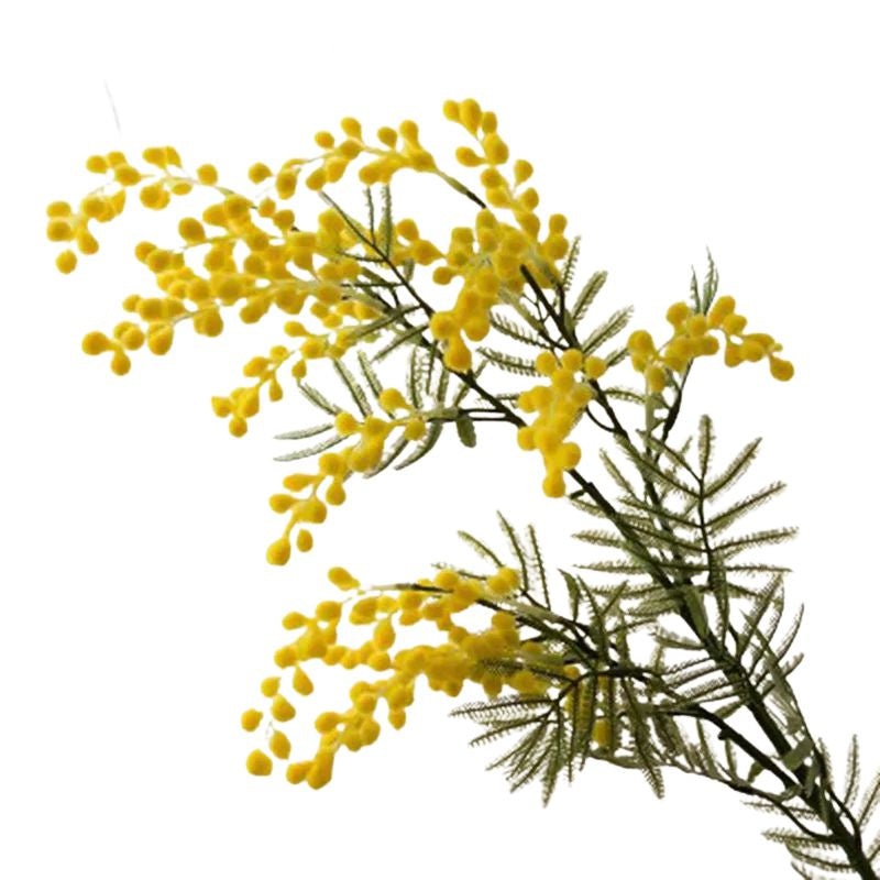 Fleur Artificielle Branche Mimosa Jaune, fleur artificielle jaune décorative