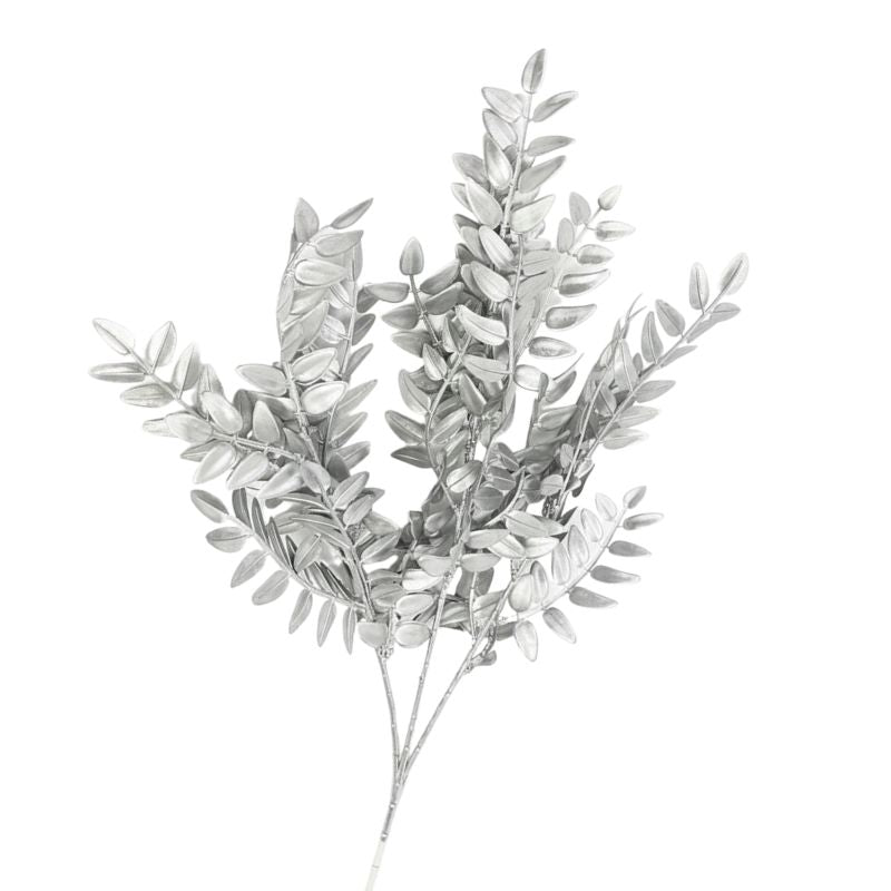 Fleur Artificielle Gris Avec Effet Métallisé Chic, fleur artificielle gris très élégant