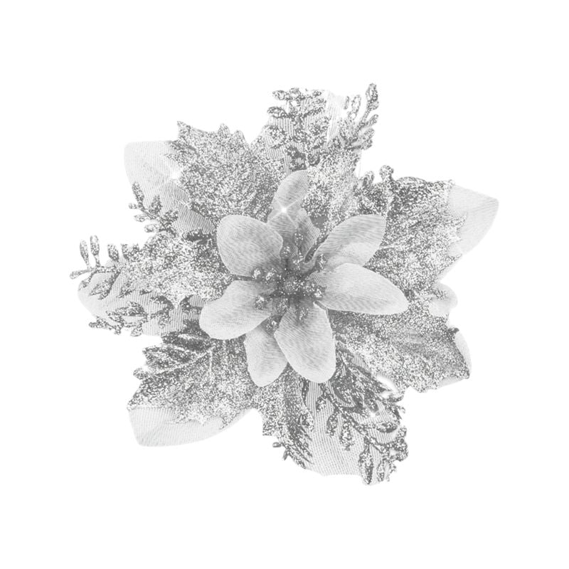 Fleur Artificielle Gris Avec Effet Pailleté Élégant, Fleur Artificielle Gris 