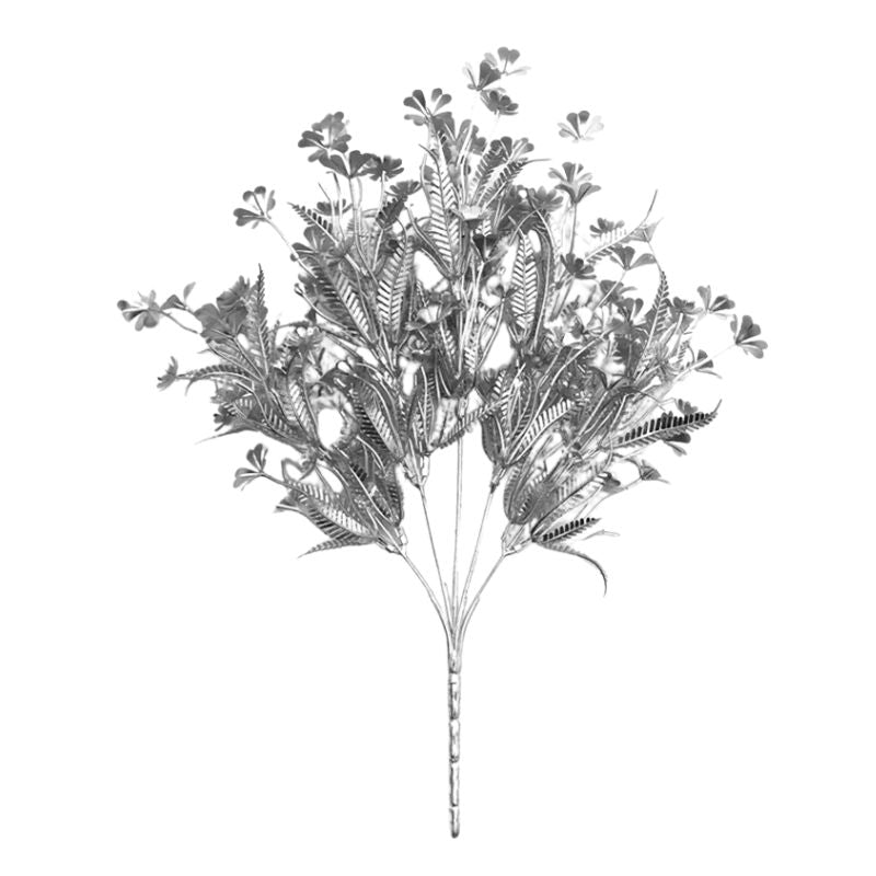 Fleur Artificielle Gris Avec Feuillage Métallisé Décoratif, Fleur Artificielle Gris 