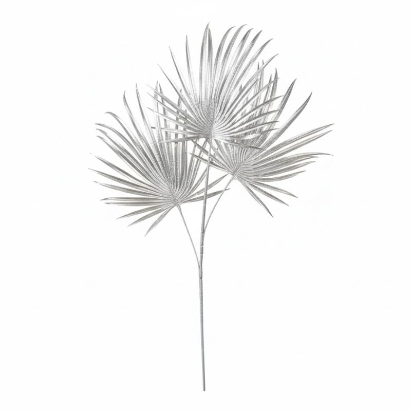 Fleur Artificielle Gris Avec Tiges Élégantes Scintillantes, Fleur Artificielle Gris 