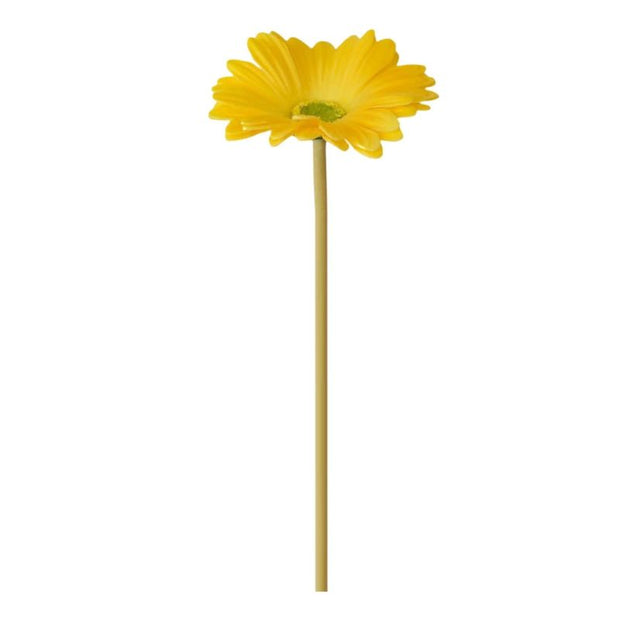 Fleur Artificielle Jaune Gerbera Style Naturel, fleur artificielle jaune effet réaliste