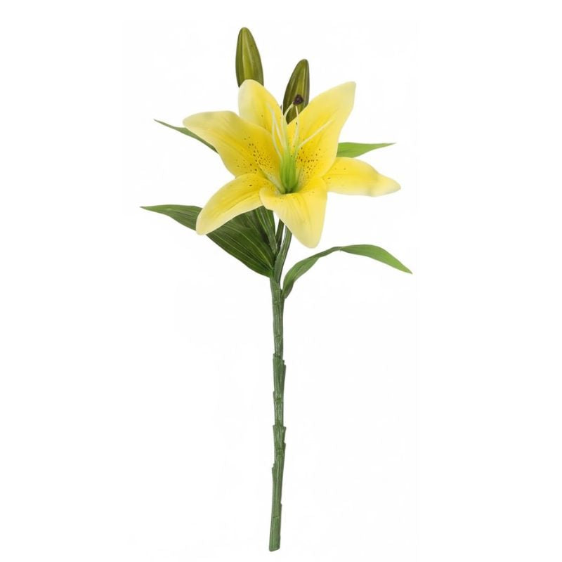 Fleur Artificielle Jaune Lys Réaliste et Élégant, fleur artificielle jaune effet réaliste